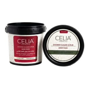 CELIA COSMETICS SHOWER SUGAR SCRUB AKER FASSI 600g سيليا سكراب رغوي مقشر للجسم