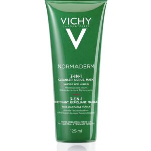 VICHY NORMADERM 3-IN-1 CLEANSER SCRUB MASK 125ml  ڤيچي غسول + ماسك + مقشر للبشرة