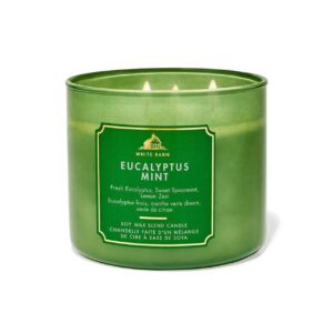 BATH & BODY WORKS EUCALYPTUS MINT 3-Wick Candle باث آند بدي ورك شمعة عطرية