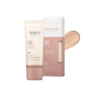 FRUDIA SunScreen CondifenceBare Skin Foundation Free Sun SPF50 40g  فروديا واقي شمس ملون يرطب ويهدئ البشرة