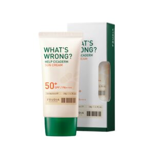 FRUDIA What's Wrong Help Cicaderm SPF50+ Sun Cream 50g  فروديا واقي شمس كريم يرطب ويلطف البشرة يمنحها احساس بالبرودة