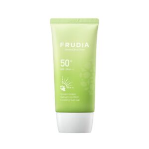 FRUDIA Sebum Control Cooling Sun Gel SPF 50 50g - Green Grape  فروديا واقي شمس جل للتحكم في إفراز الدهون غير لامع مخصص للبشرة الدهنية والمختلطة بخلاصة العنب الأخضر