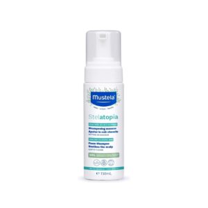 MUSTELA Stelatopia Foam Shampoo Soothes The Scalp for Newborn & Baby 150ml  موستيلا شامبو رغوي للأطفال مصمم للعناية بفروة الرأس شديدة الجفاف
