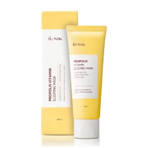 IUNIK Propolis Vitamin Sleeping Mask 60ml اي يونيك ماسك ليلي مرمم ومهدئ ومجدد لإشراقة للبشرة