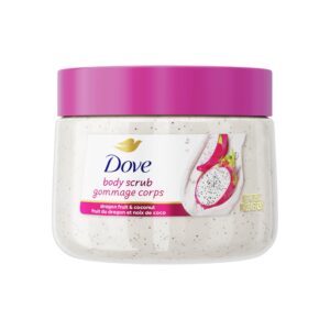 DOVE Body Scrub Gommage Corps Dragon fruit & Coconut 425g  دوف مقشر عميق للجسم برائحة فاكهة التنين و جوز الهند