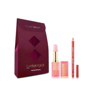 BELLAOGGI MINI KIT MAGNIFIER LIPS (LIP BALM + LIP PENCIL 52)  بيلا أوجي بكج مكياج شفاه