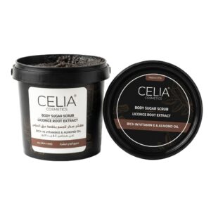 CELIA COSMETICS BODY SUGAR SCRUB - licorice root extract 600g سيليا سكراب مقشر للجسم