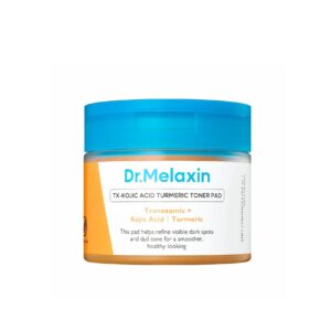 DR.MELAXIN TX-Kojic Acid Turmeric Toner Pad (70 Pads)  دكتور ميلاكسين بادات تونر بالكركم وحمض الكوجيك تقشر ،ترطب وتوحد لون البشرة