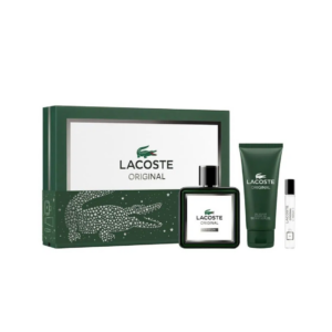 LACOSTE Original Parfum 100 ml + 7.5 ml + Shower Gel 100 ml Men's Perfume Set لاكوست بكج هدايا للرجال