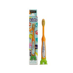 SENCE Fresh Soft Toothbrushes for Kids - ORANGE  سينس فرشاة أسنان ناعمة ومنعشة للأطفال بلون البرتقالي