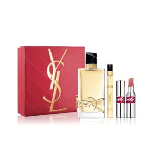 YVES SAINT LAURENT LIBRE SET (Eau De Parfum 90ml + 10ml + Lipstick 44 Nude Lavalliere) واي اس ال بكج هدايا للنساء