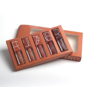 PUDAIER 5 piece Pure Color Duo Lipstick Set بوداير مجموعة احمر شفاه