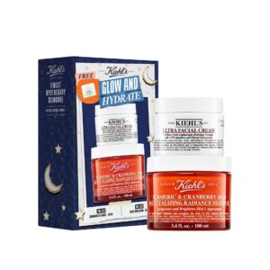 KIEHL'S Glow & Hydrate Set + free Eye Cream (Facial Masque 100ml + Cream 50ml) كيلز مجموعة عناية بالبشرة