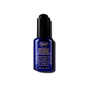 KIEHL'S Midnight Recovery Concentrate Moisturizing Face Oil Serum 30ml كيلز سيروم زيتي ليلي مصمم لدعم عملية تجدد البشرة أثناء النوم