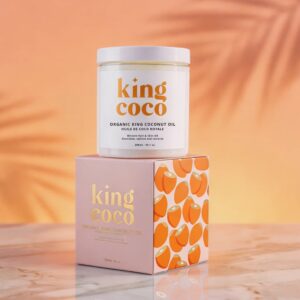 KING COCO Organic King Coconut Oil Repair for Hair, Body & Skin 300ml  كنغ كوكو زيت جوز الهند يرطب ويغذي الجسم والشعر