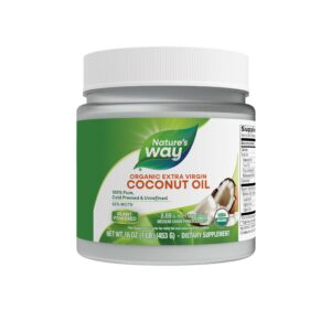 NATURES WAY Organic Extra Virgin Coconut Oil 453g ناتشيرس وي زيت للشعر و الجسم