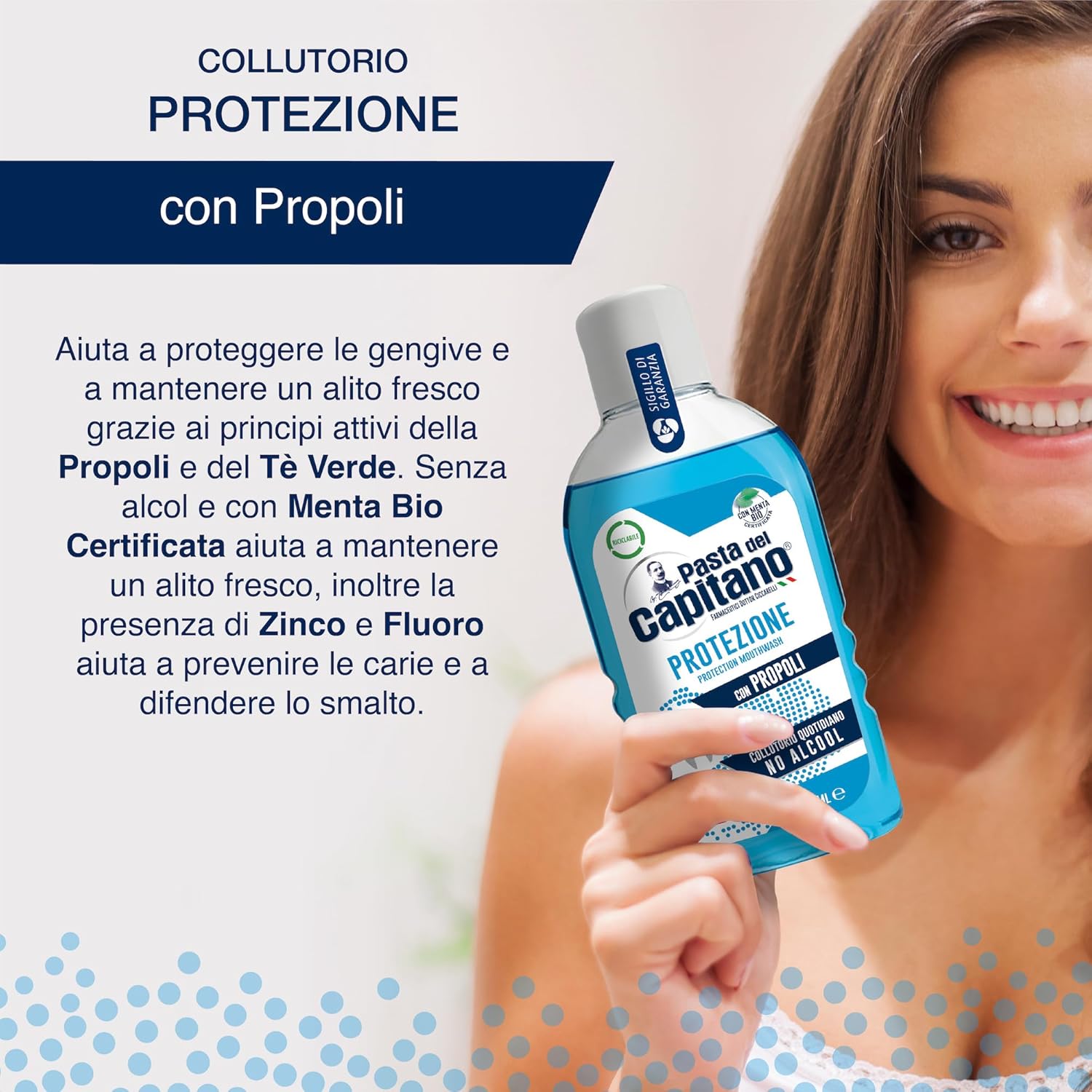PASTA DEL CAPITANO Mouthwash Protection 400 ml كابيتانو غسول للفم - Image 3