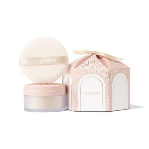 LAURA MERCIER Divinely Flawless Translucent Loose Setting Powder & Puff لورا ميرسير بودرة تثبيت شفافة سائبة مع إسفنجة، تمنحكِ إطلالة خالية من العيوب.