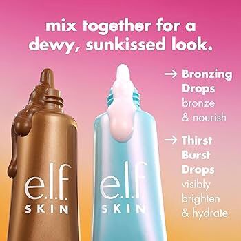 E.L.F. SKIN THE HOTTEST DROPS DUO (10x10) إيلف مجموعة مصغرة برونزر ومرطب للبشرة - Image 4