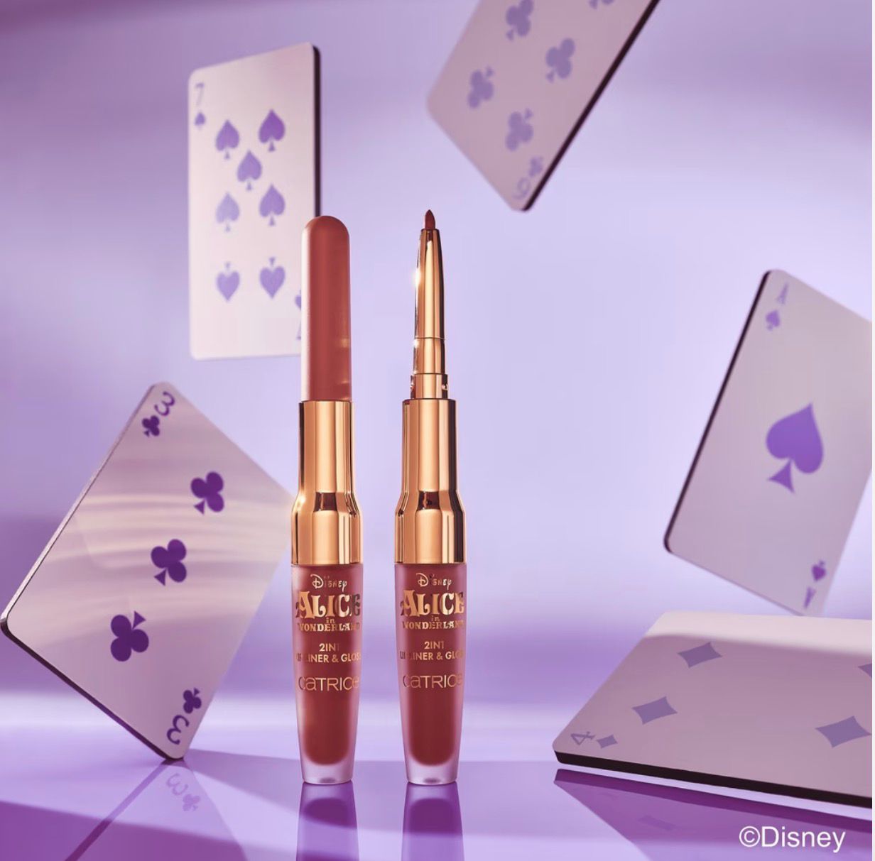 CATRICE DISNEY ALICE IN WONDERLAND 2IN1 LIP LINER & GLOSS - 01 كاتريس قلم مزدوج محدد شفاه وملمع شفاه - Image 3