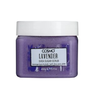 COSMO Lavender SHEA SUGAR SCRUB 450g  كوزمو مقشر الجسم بزبدة الشيا والخزامى