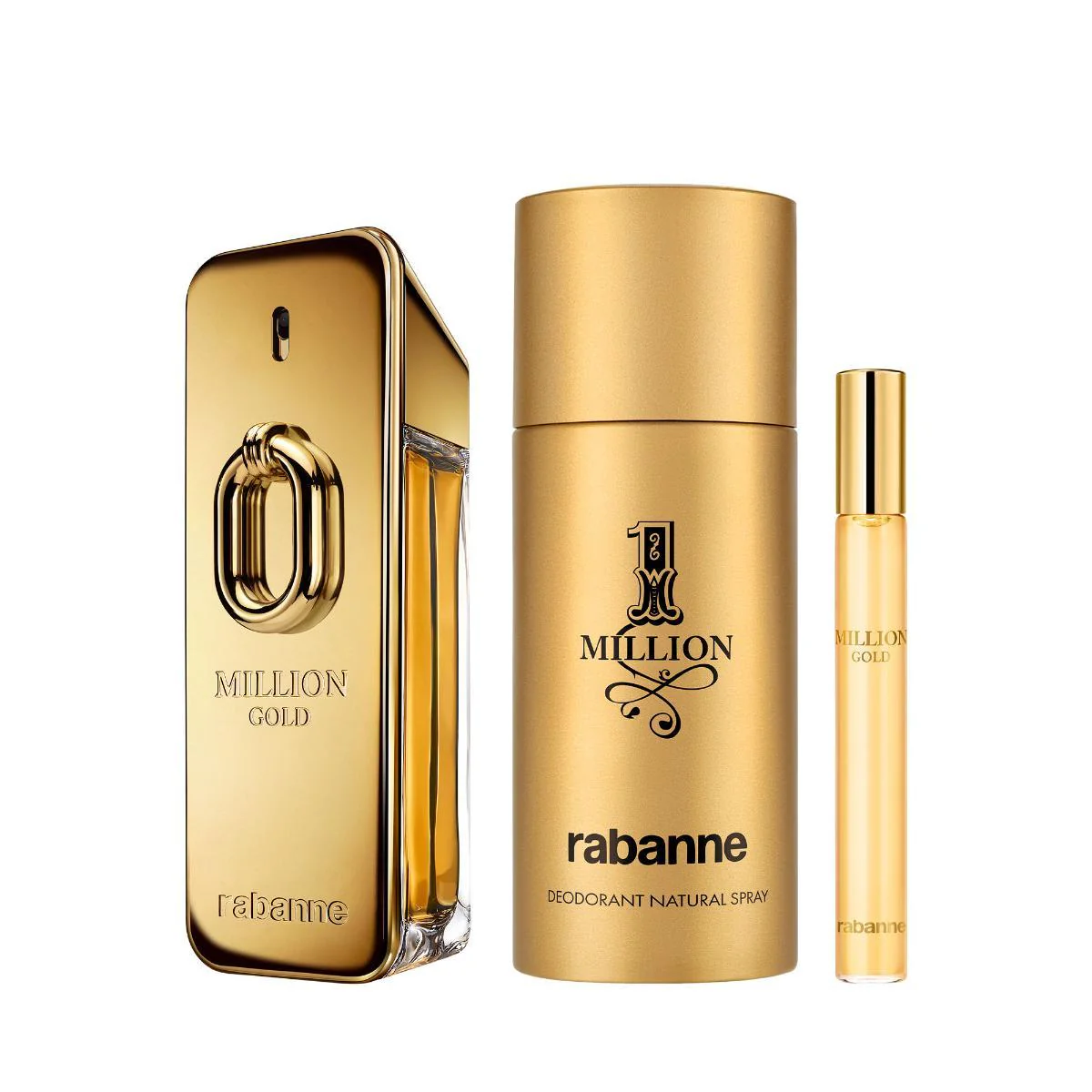 PACO RABANNE Million Gold Eau de Parfum Intense 100ml Gift Set باكو راباني بكج هدايا للرجال - Image 2